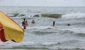 surf at Galveston