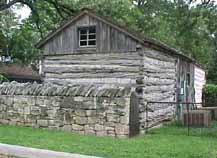 Log and Stone Storage Building
