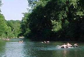 Tubing down the river